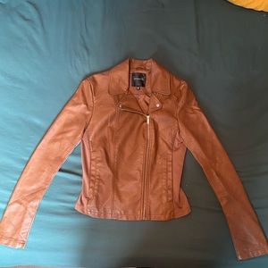 Dynamite Brown Leather Jacket